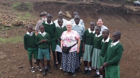 Sylvia Suhr author photo in pink tee-shirts